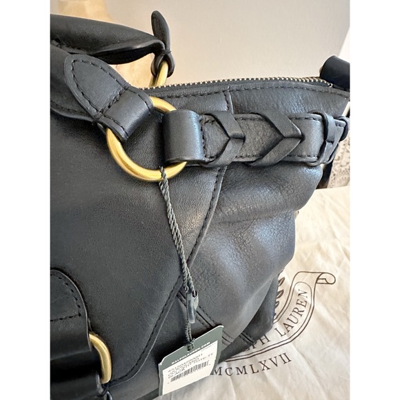 Lauren Ralph Lauren ~ Vintage Black Woodland Convert Tote Bag - Picture 9 of 17